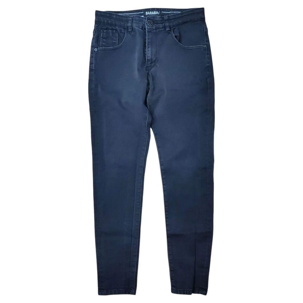 BARABAS Jeans Mens 32 Black Stretch Tapered Casual Denim Pockets Outdoor Preppy